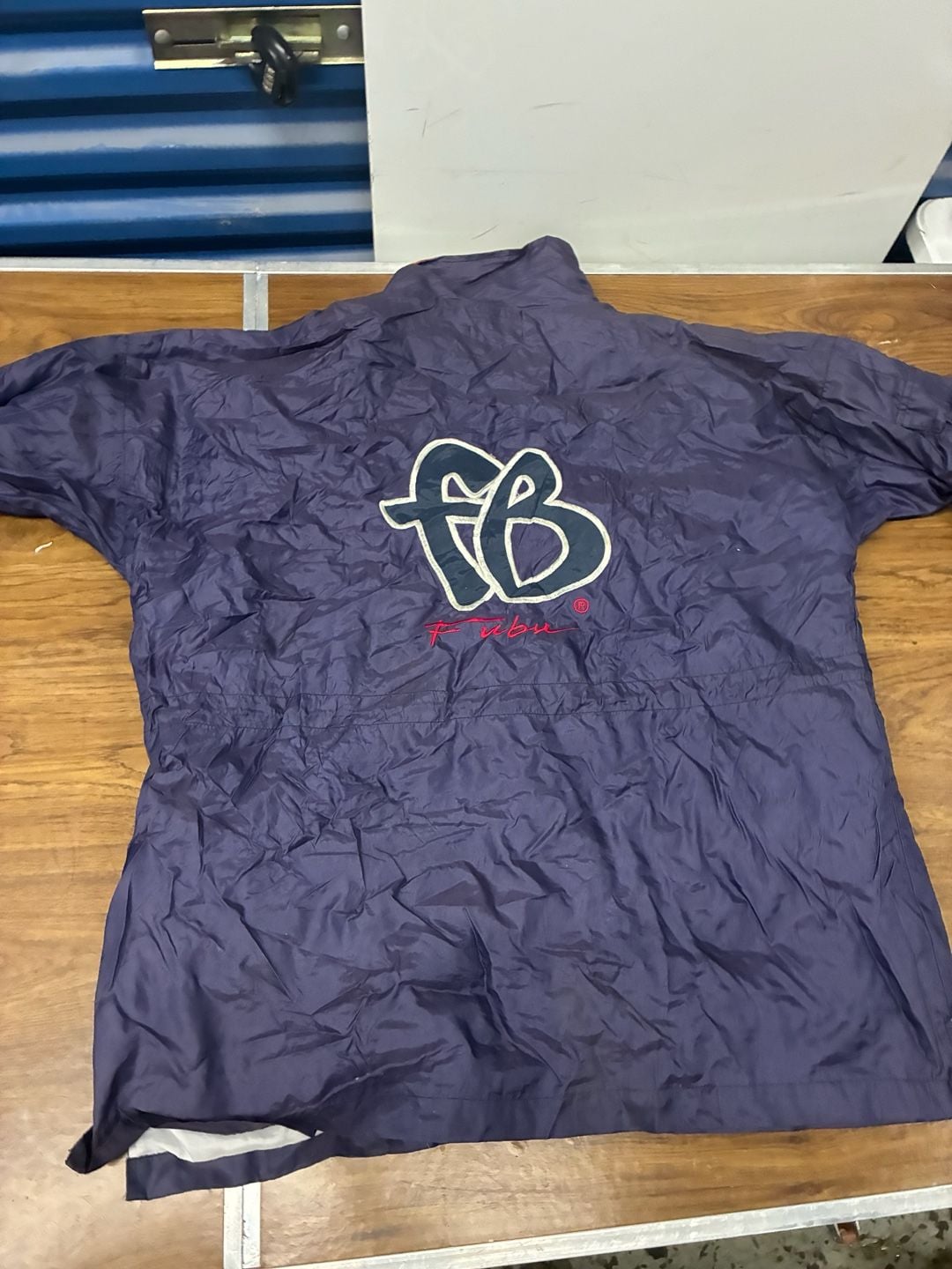 FUBU Jacket Size XL Vintage Navy Blue Windbreaker 4