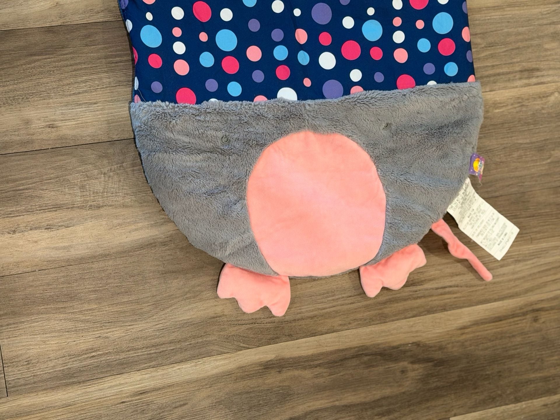 Retired Happy Nappers Gray Mouse Polka Dot 2 in 1 Pillow and Sleeping Bag 9