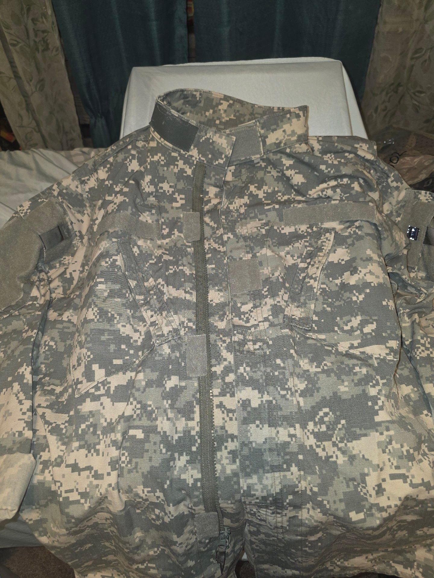 US Army Cold Weather Wind Jacket Size Large X-Long Digital Camo 1