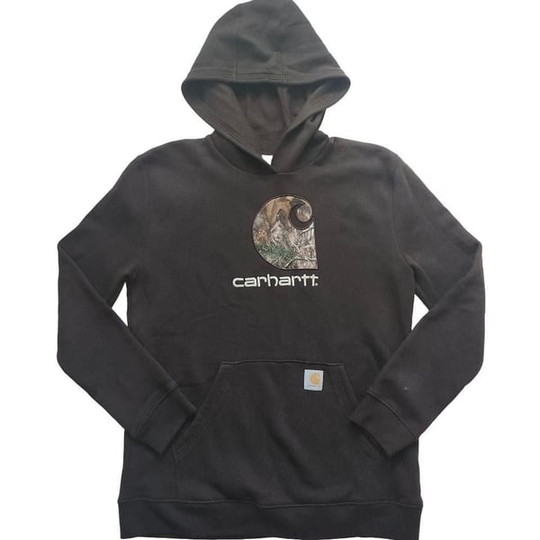 Carhartt Camo Logo Hoodie Brown