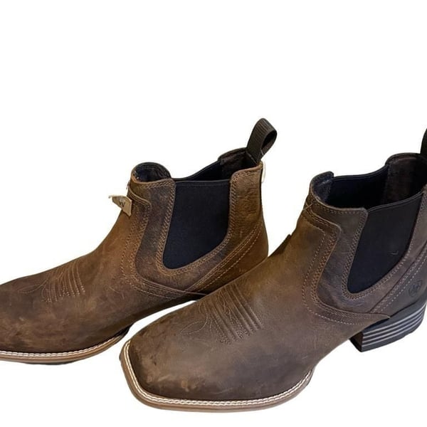 Ariat Hybrid Low Boy Chelsea Boot Size 10.5EE Brown Leather