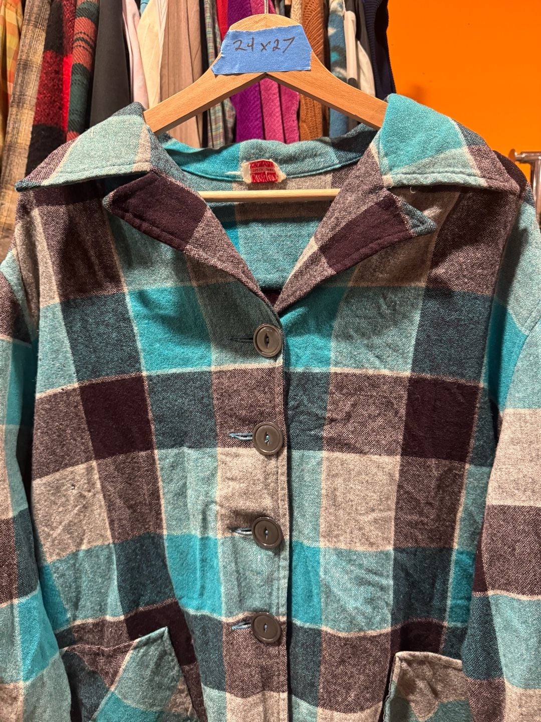 True Vintage 1950s Vic Gene Flannel Jacket Size Large 3