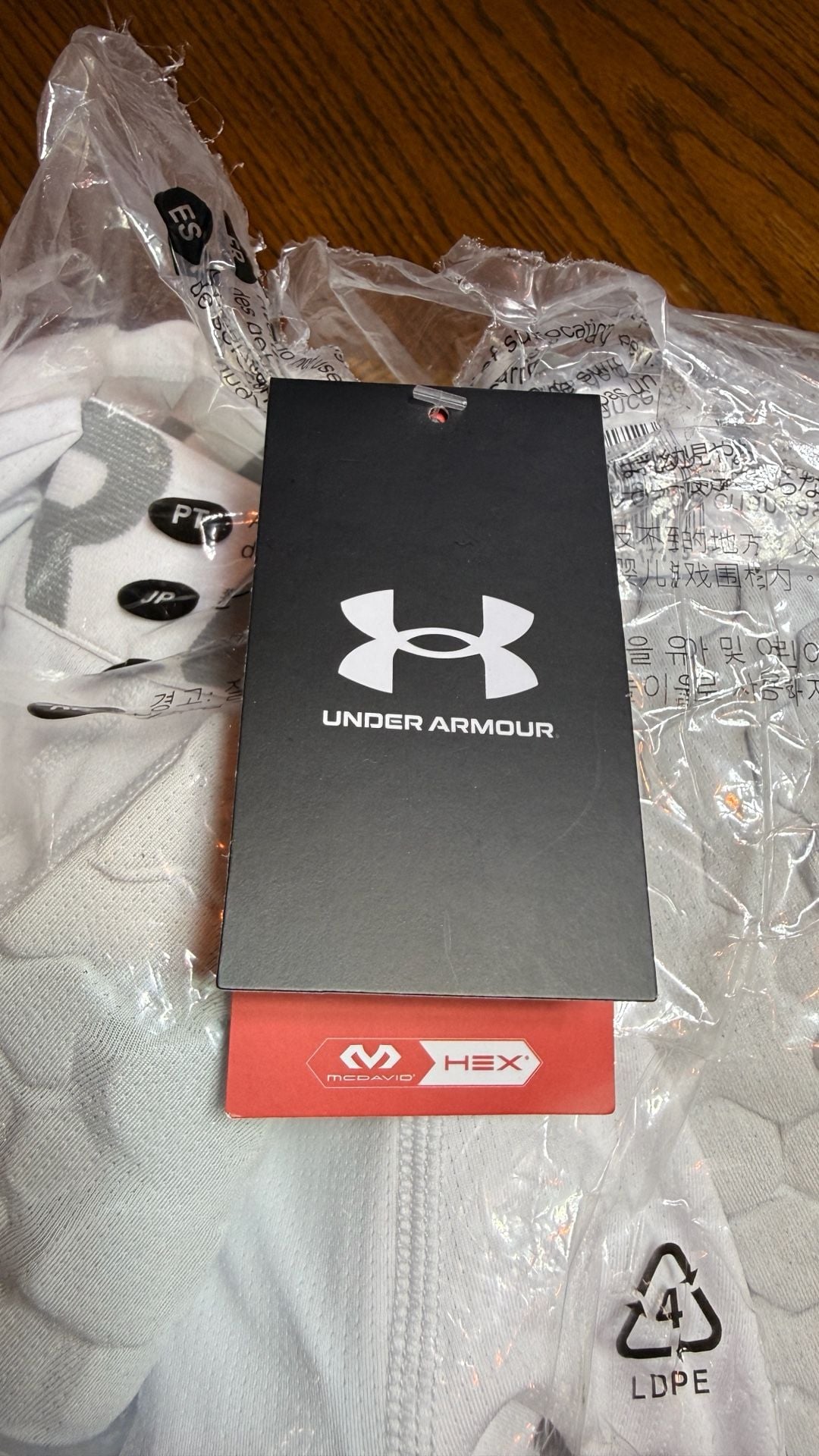 Under Armour GDA Pro 7-Pad 3/4 Tight Size M White Hex Padded 3