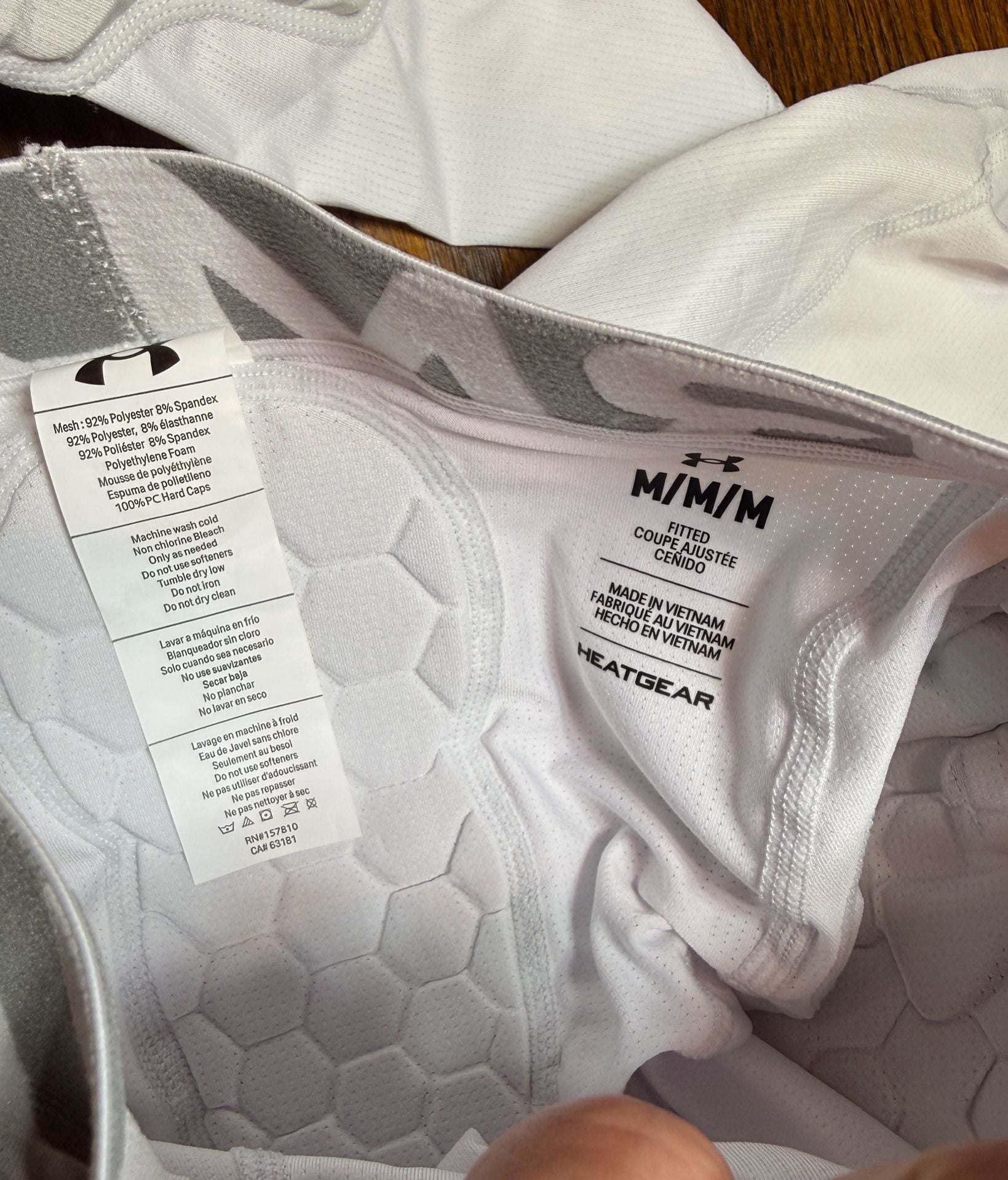 Under Armour GDA Pro 7-Pad 3/4 Tight Size M White Hex Padded 11