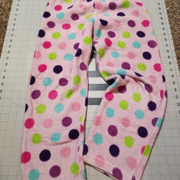 Komar Kids Pajama Pants Size 10-12 Pink Polka Dot Fleece