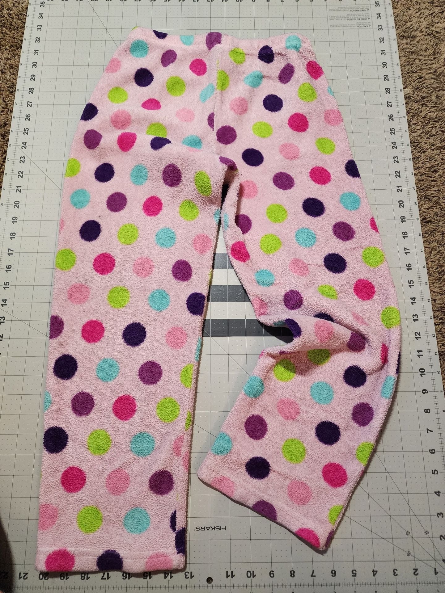 Komar Kids Pajama Pants Size 10-12 Pink Polka Dot Fleece 2
