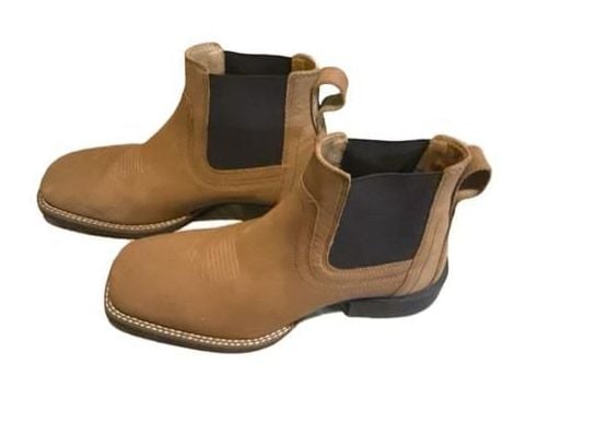 Cody James Ace Chelsea Boots Size 11.0 D Brown Leather Broad Square Toe 2