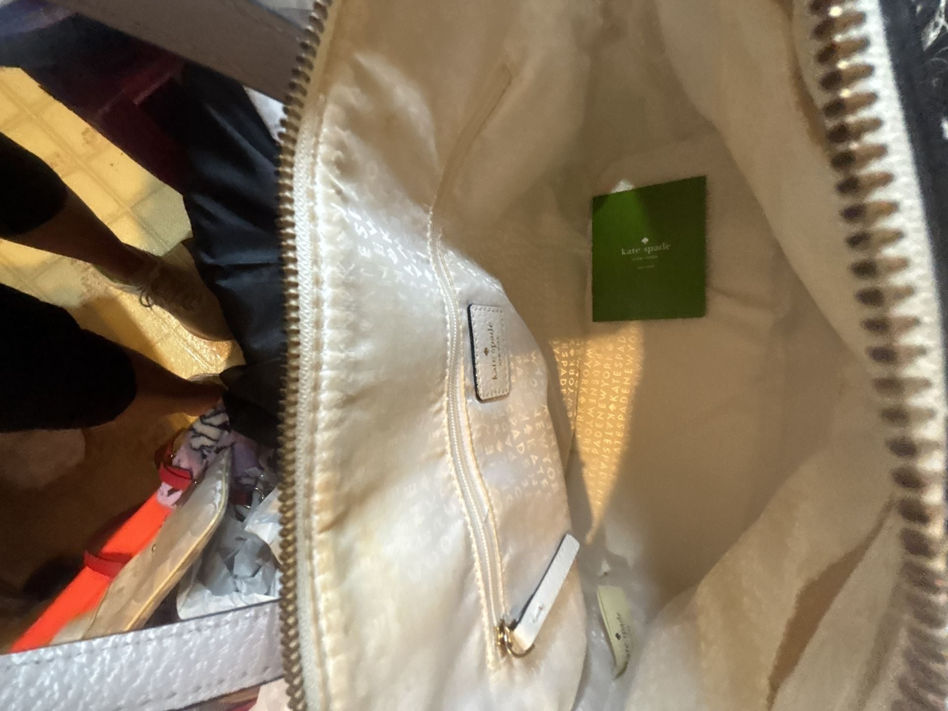 Kate Spade Cream Colorblock Saffiano Leather Dome Satchel BNWOT 8