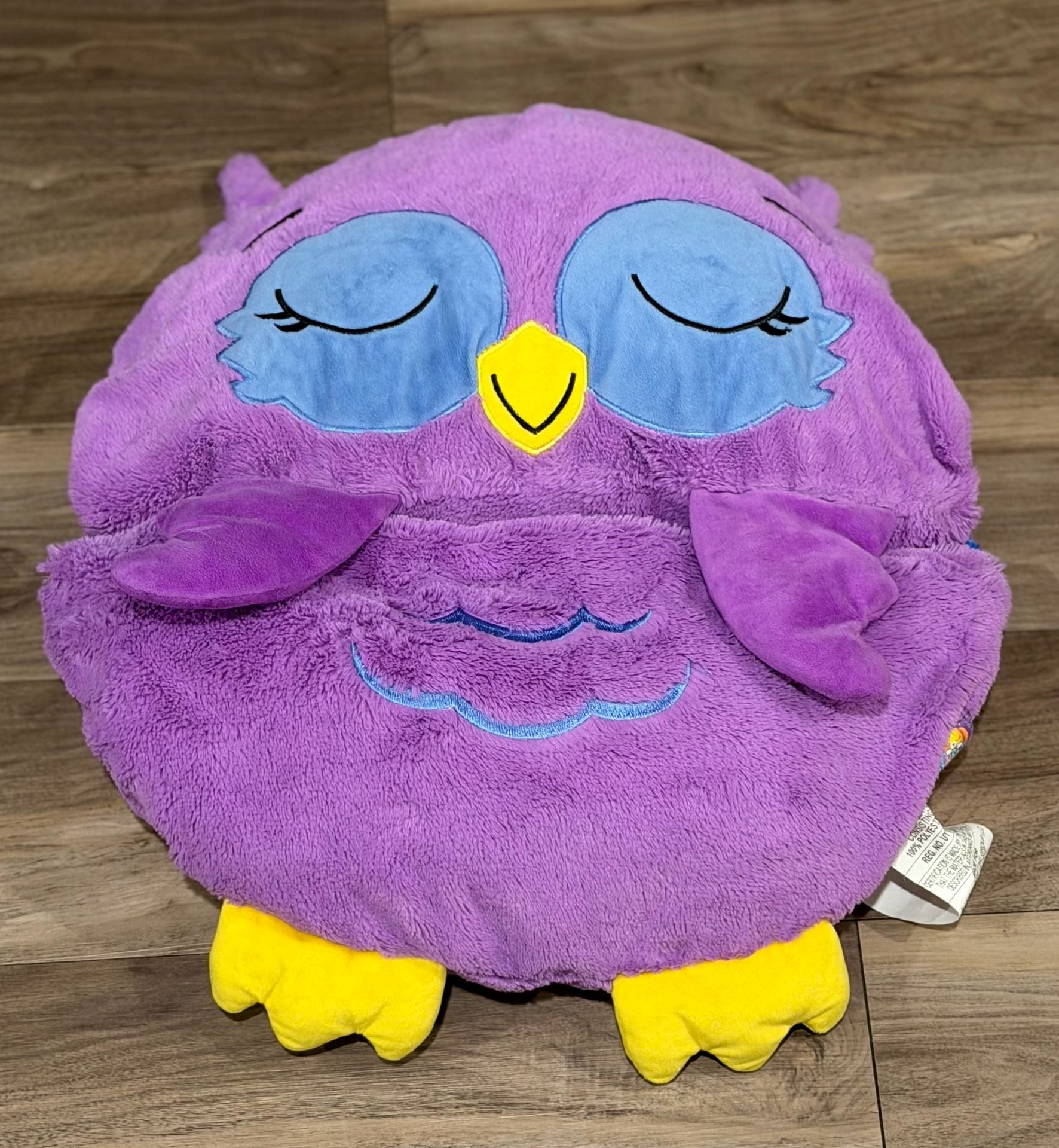 Happy Nappers Purple Owl Pillow And Sleeping Bag 20X54 1