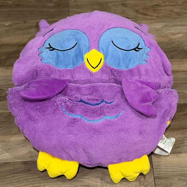 Happy Nappers Purple Owl Pillow And Sleeping Bag 20X54