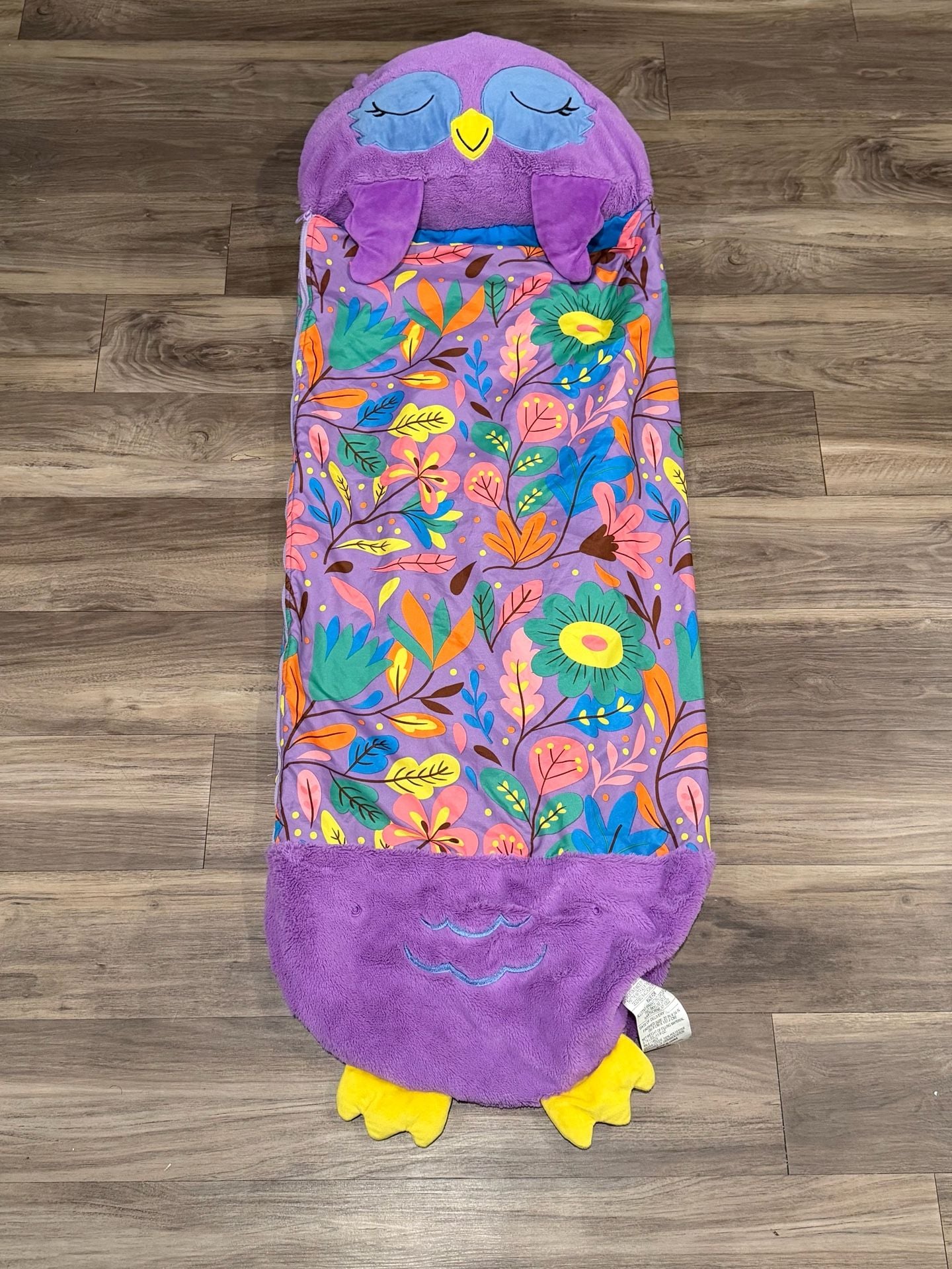 Happy Nappers Purple Owl Pillow And Sleeping Bag 20X54 3