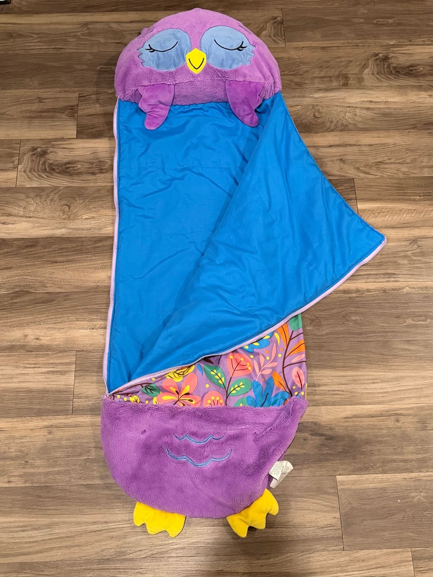 Happy Nappers Purple Owl Pillow And Sleeping Bag 20X54 4