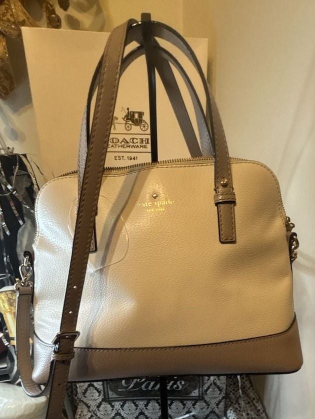 Kate Spade Cream Colorblock Saffiano Leather Dome Satchel BNWOT 2
