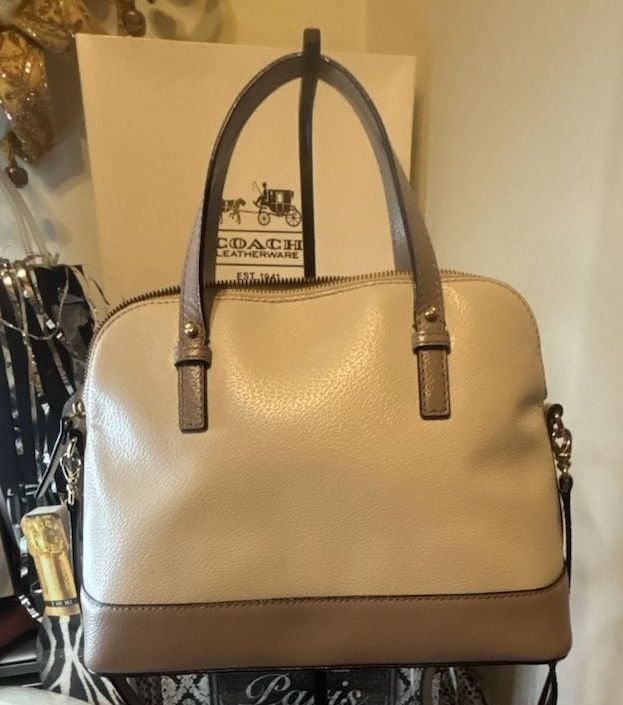Kate Spade Cream Colorblock Saffiano Leather Dome Satchel BNWOT 4
