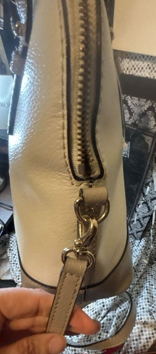 Kate Spade Cream Colorblock Saffiano Leather Dome Satchel BNWOT 5