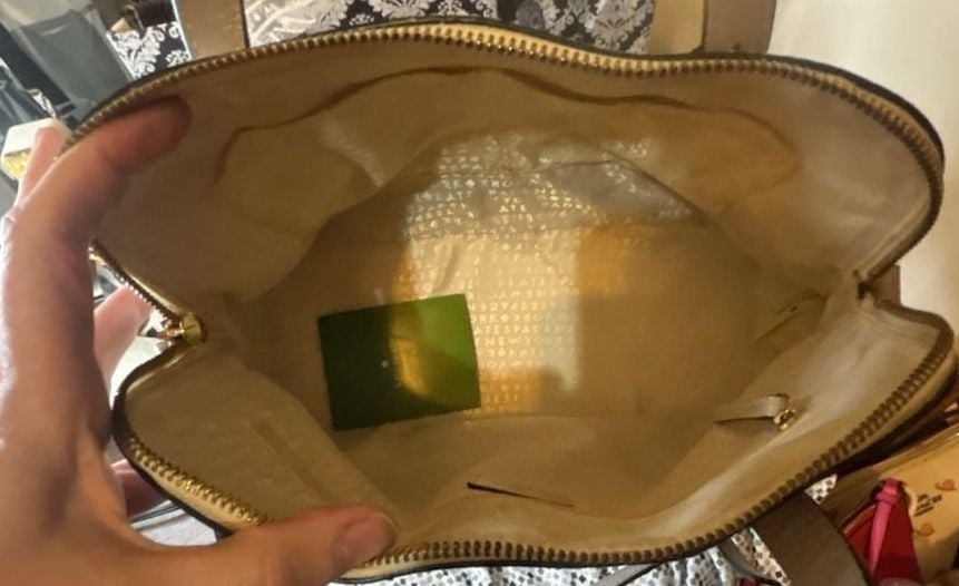 Kate Spade Cream Colorblock Saffiano Leather Dome Satchel BNWOT 7