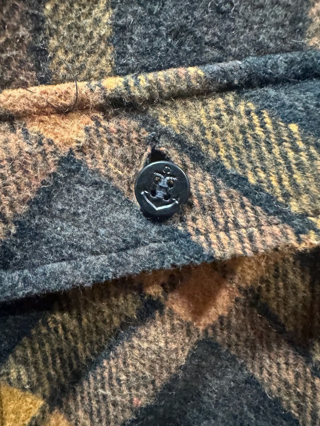 True Vintage 60s 70s Montgomery Ward Plaid Wool Flannel Jacket Shirt Size Large 6