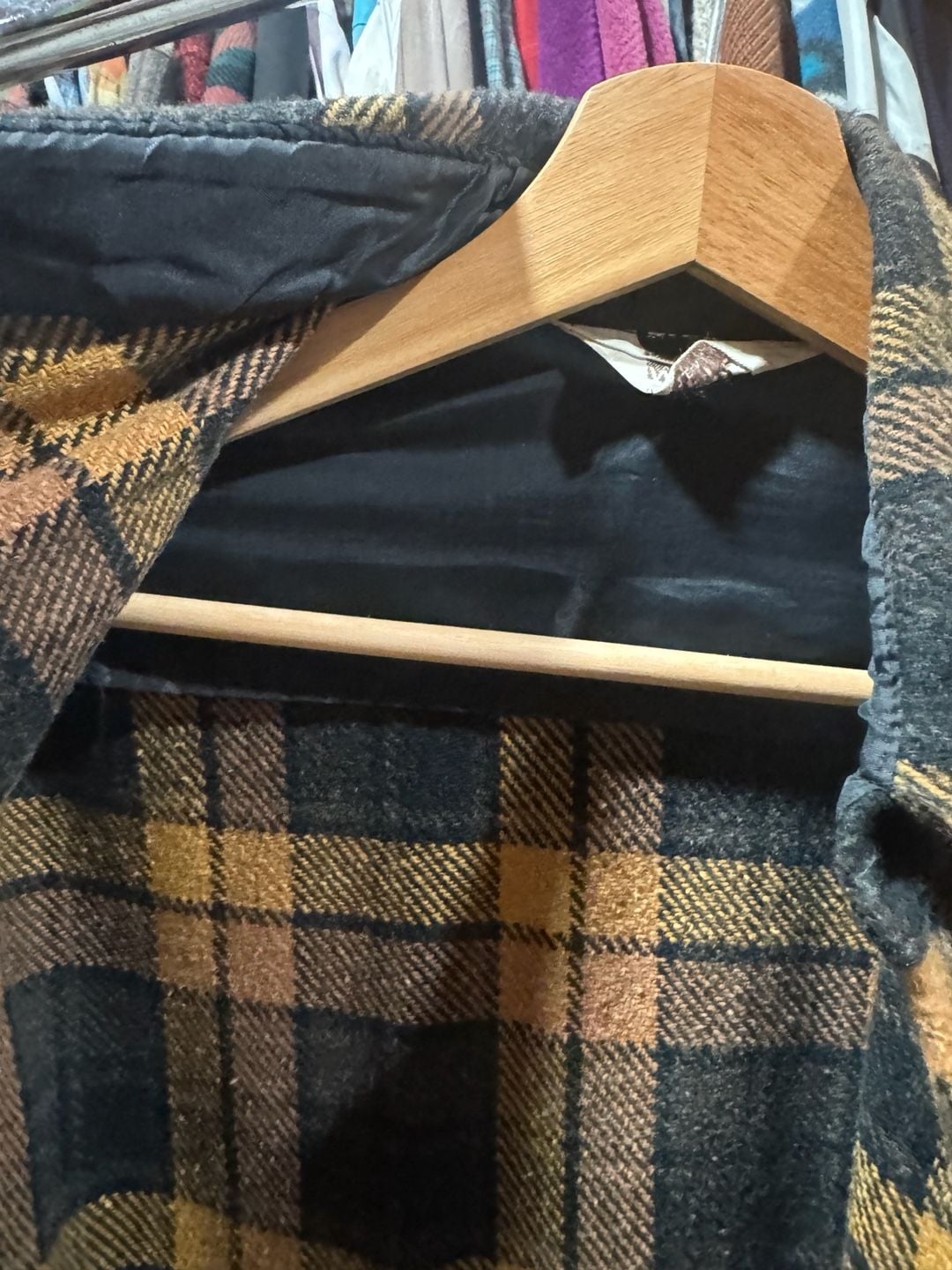 True Vintage 60s 70s Montgomery Ward Plaid Wool Flannel Jacket Shirt Size Large 7