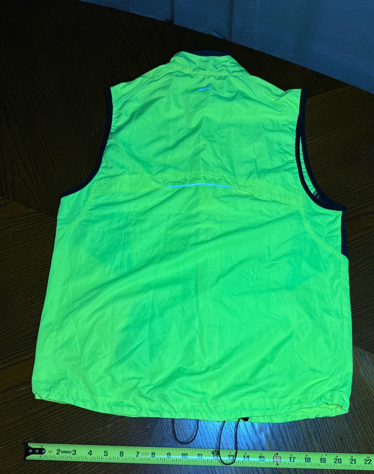 Brooks Running Vest Neon Green Safety Jacket Full Zip 6