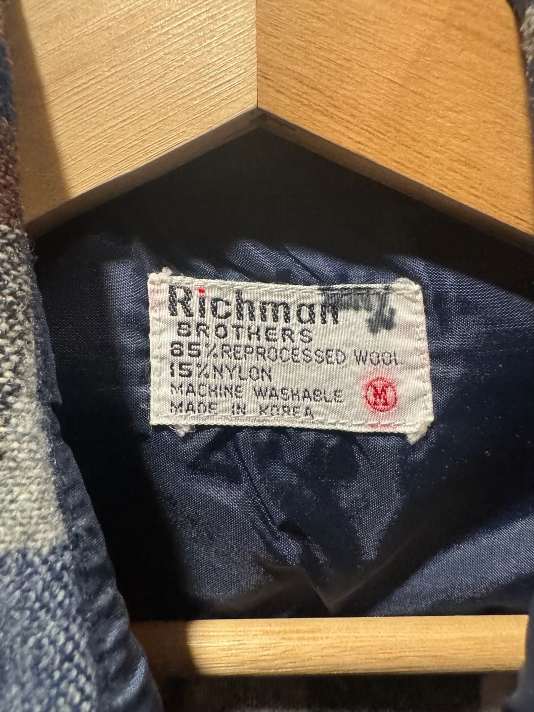 1980s Richman Brothers Plaid Wool Blend Flannel Shirt Size Medium 7
