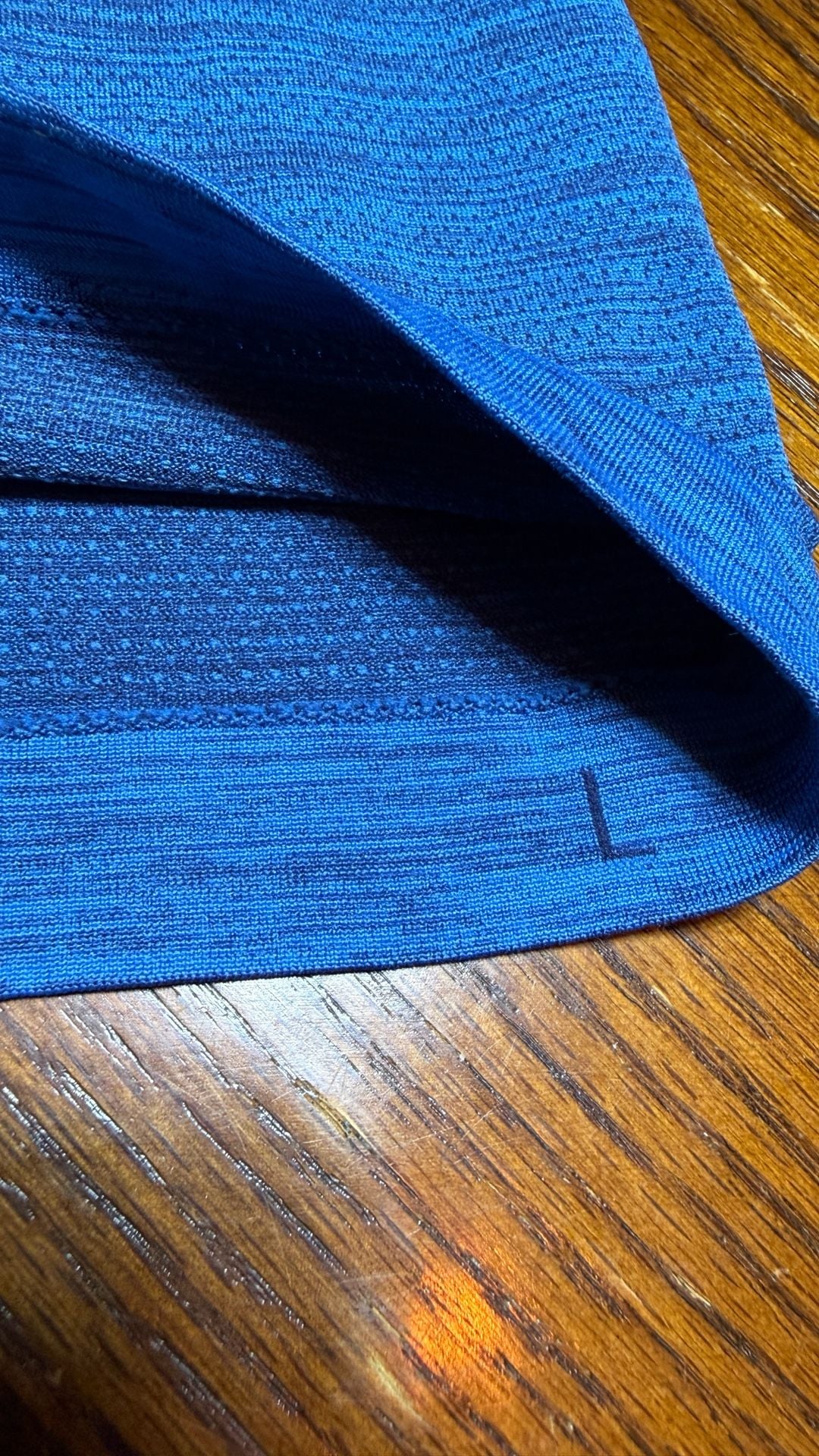 Lululemon Metal Vent Tech Henley Size L Blue Black Athletic Shirt 6