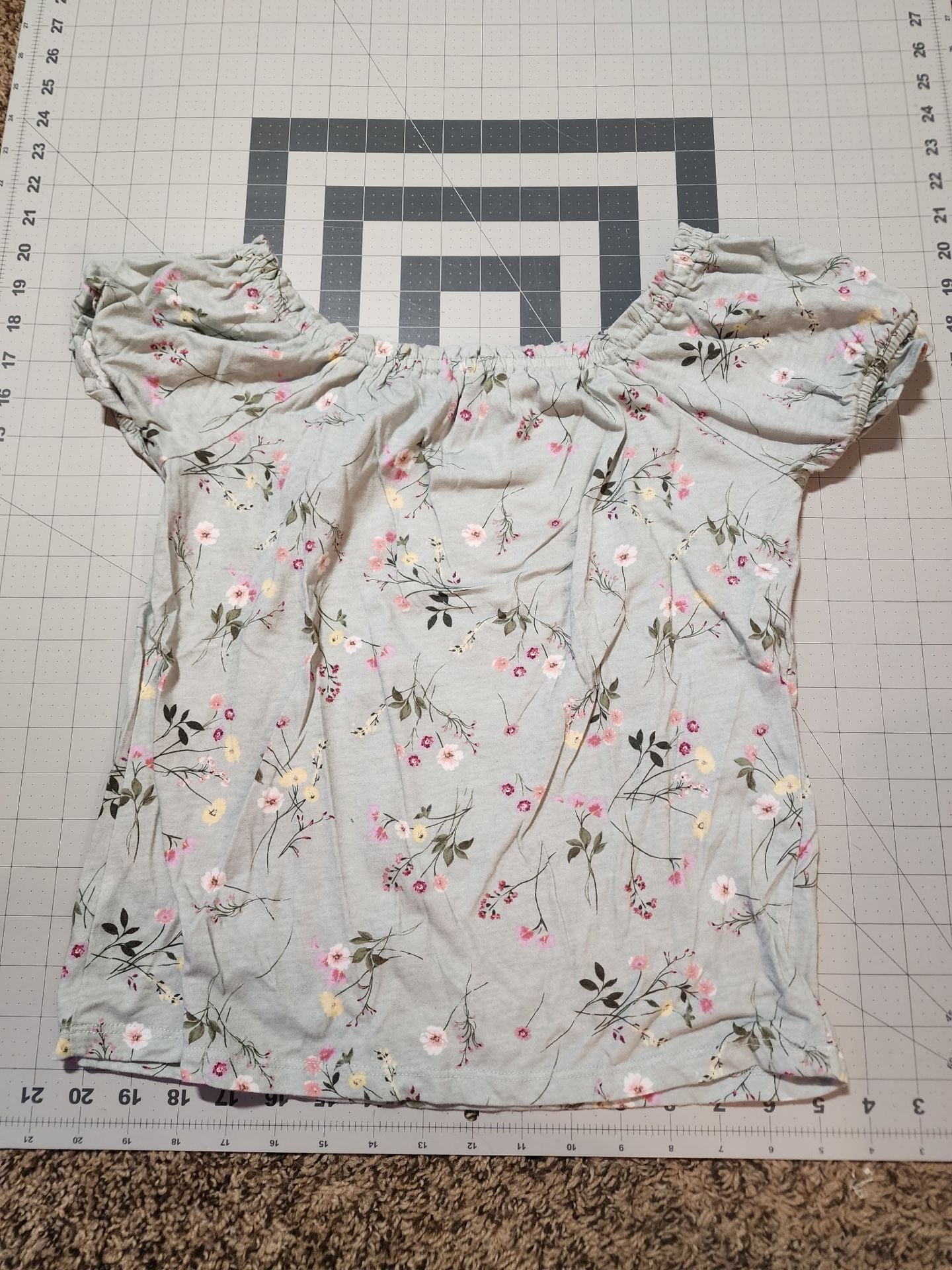 The Children's Place Floral Off-The-Shoulder Top Size XL 14 2