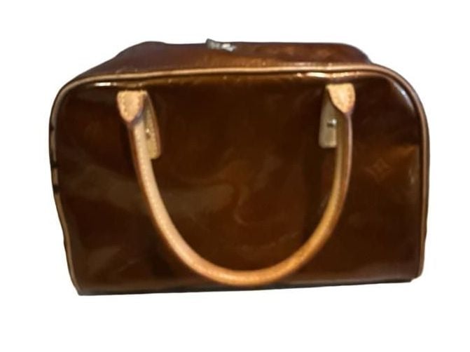 FLAWED- Louis Vuitton Tompkins Square Monogram Vernis Bronze Handbag 2