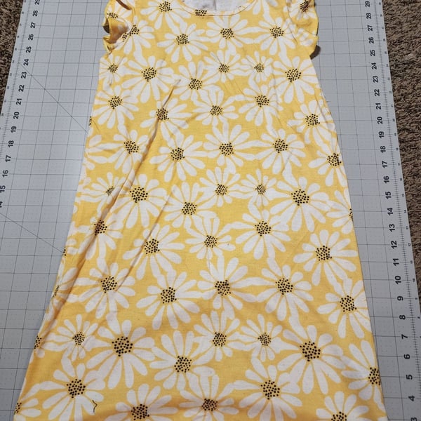 Wonder Nation Yellow Daisy Nightgown Size L 10-12