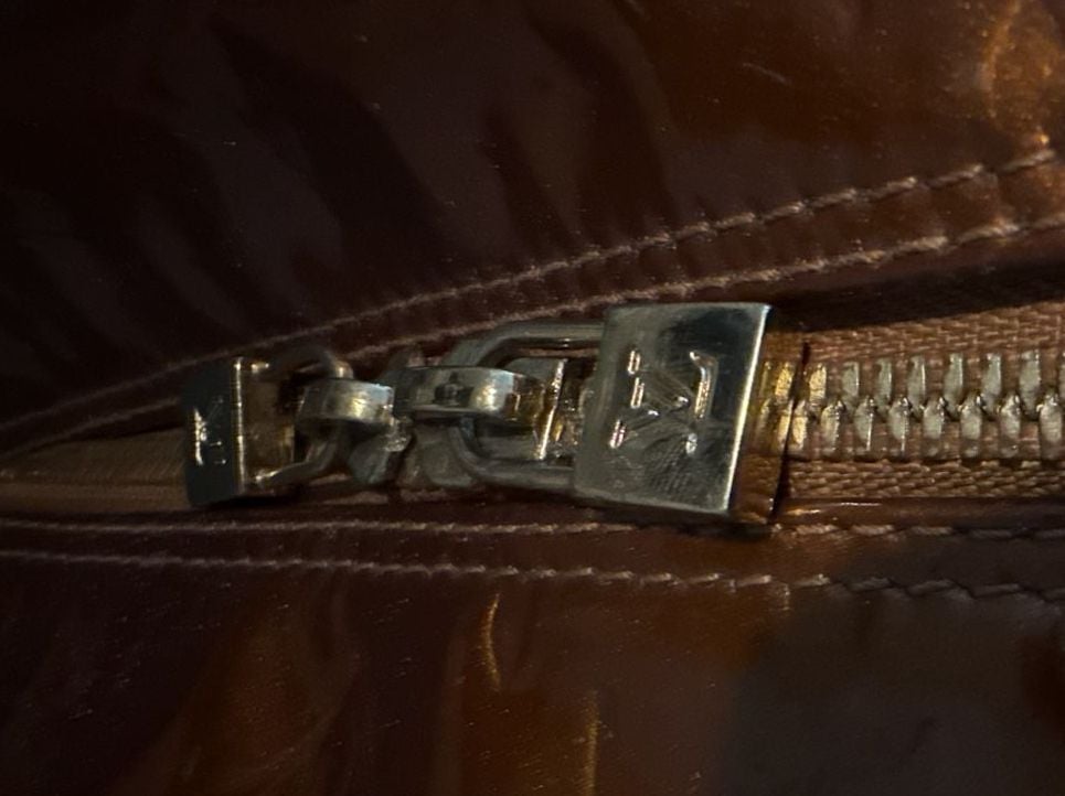 FLAWED- Louis Vuitton Tompkins Square Monogram Vernis Bronze Handbag 4