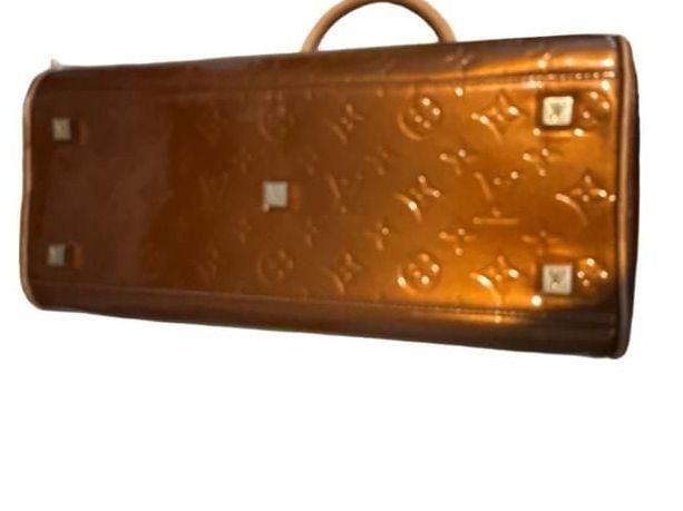 FLAWED- Louis Vuitton Tompkins Square Monogram Vernis Bronze Handbag 8
