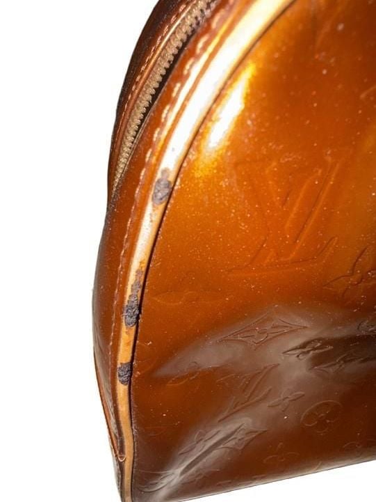 FLAWED- Louis Vuitton Tompkins Square Monogram Vernis Bronze Handbag 14