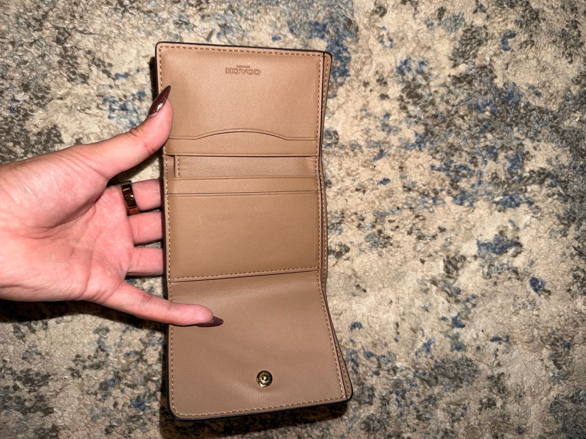 Coach Women's Signature Card Holder Wallet Brown 8