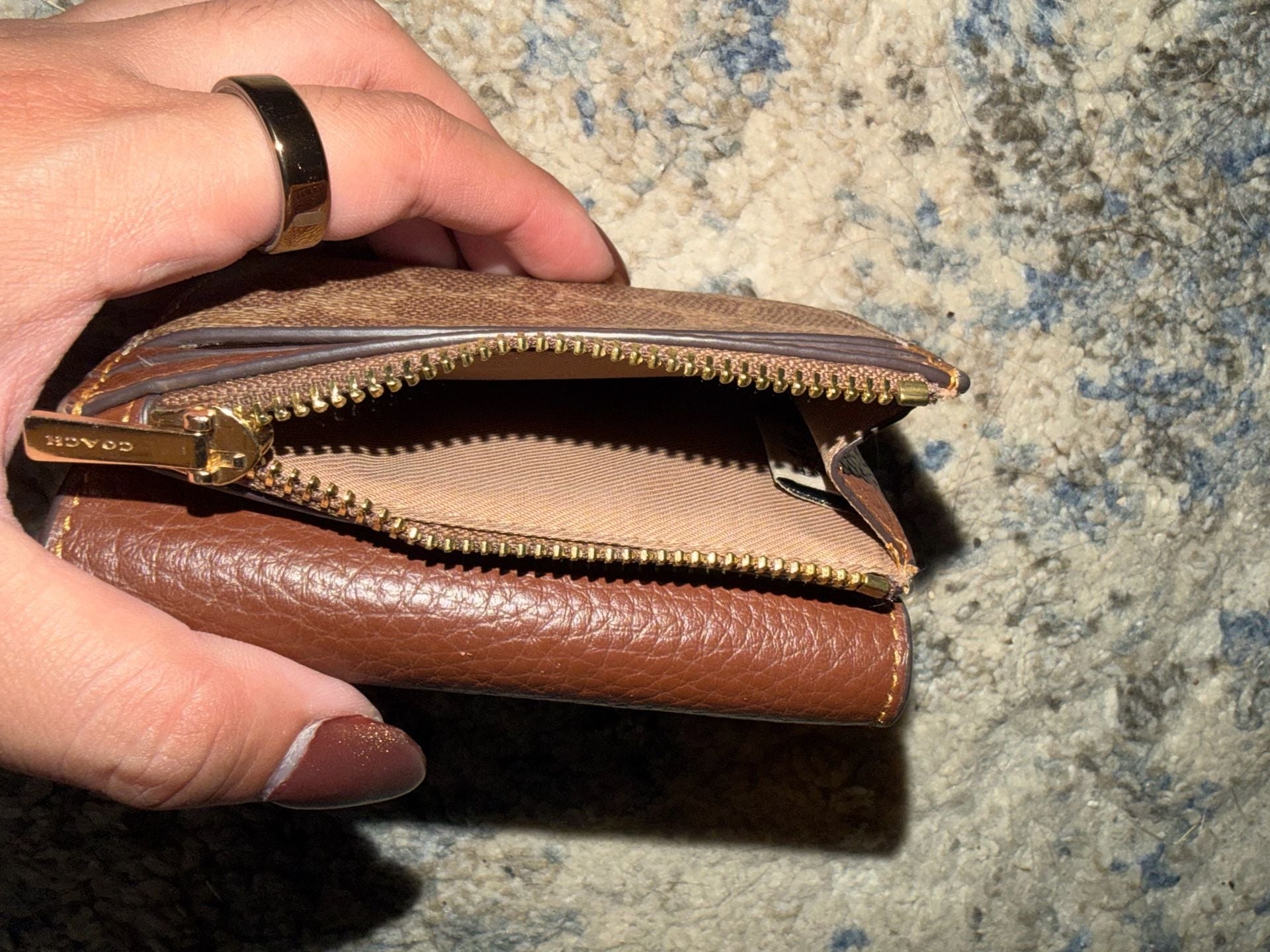 Coach Women's Signature Card Holder Wallet Brown 14