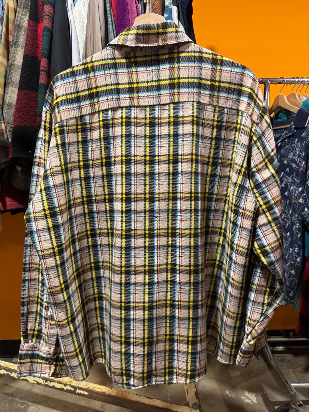Vintage 80s JCPenney The Men's Shop Flannel Shirt Size XL Plaid Button Down 4