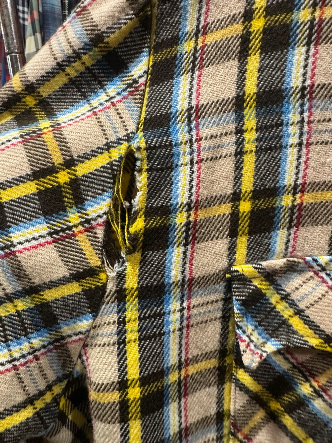 Vintage 80s JCPenney The Men's Shop Flannel Shirt Size XL Plaid Button Down 7