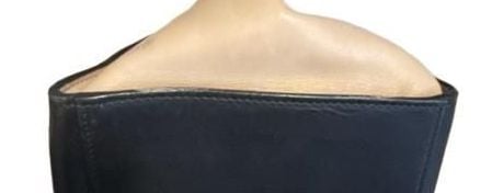 FLAWED - Celine Medium Tricolor Trapeze Bag Blue Black Beige Suede Leather 7