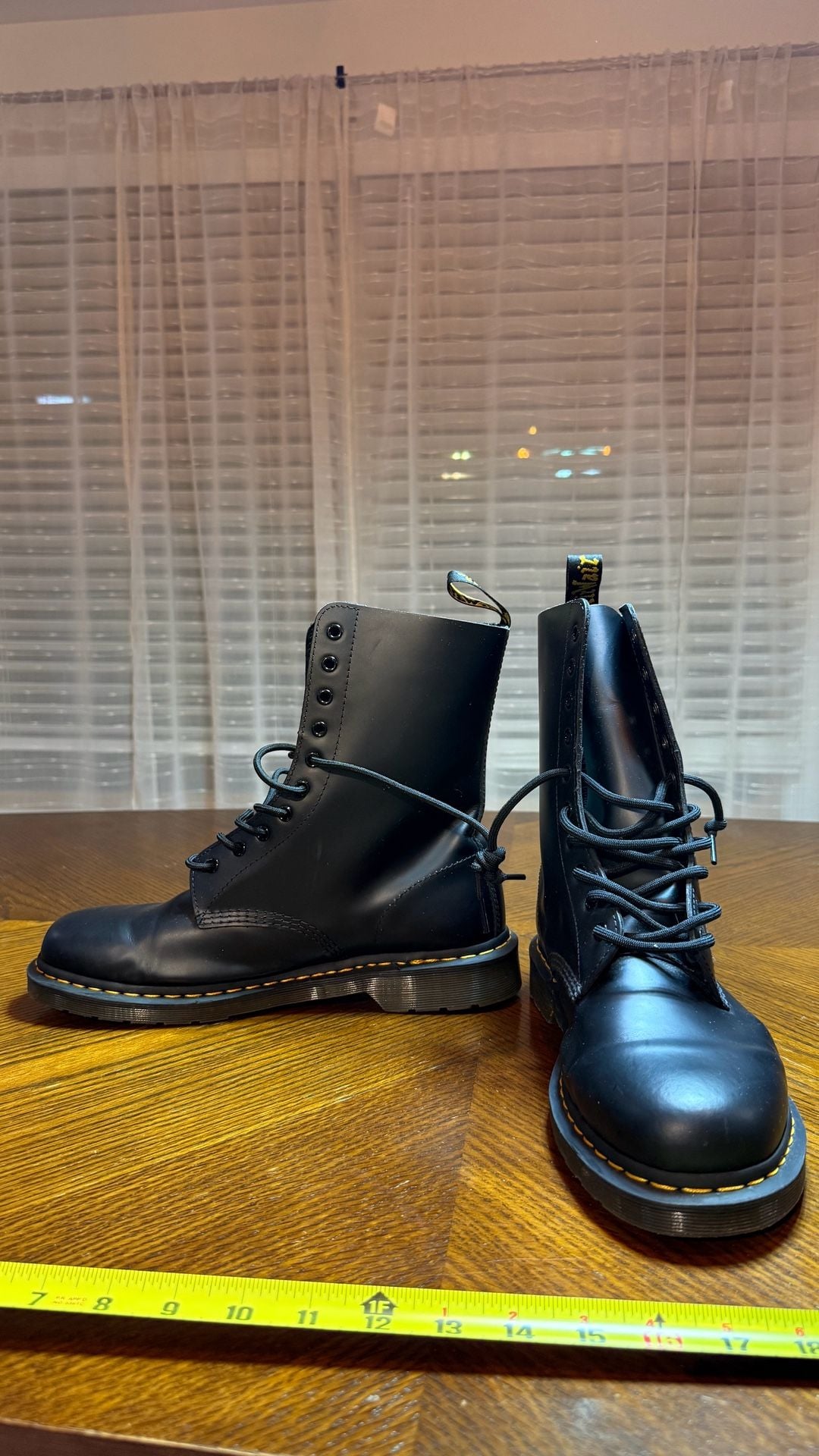 Dr. Martens 1490 Smooth Leather Mid Calf Boots Black Size 12 US M 2