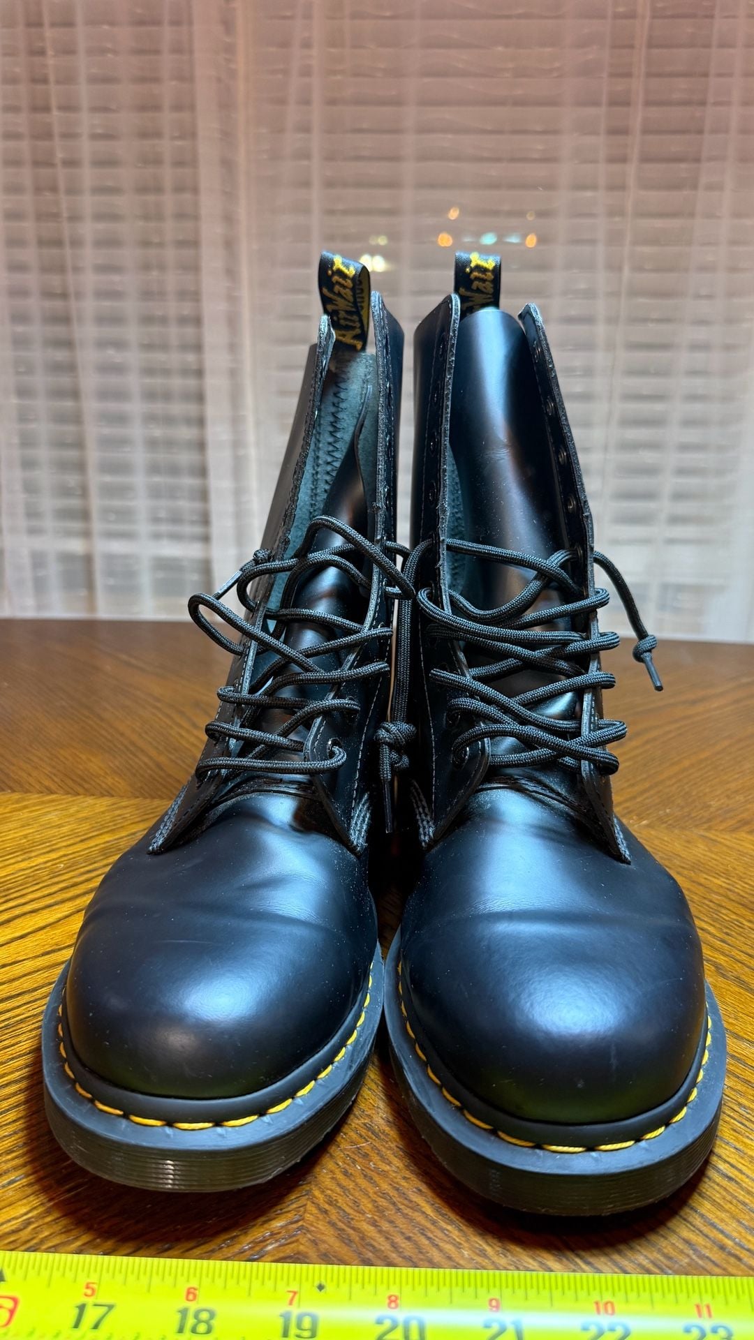 Dr. Martens 1490 Smooth Leather Mid Calf Boots Black Size 12 US M 13