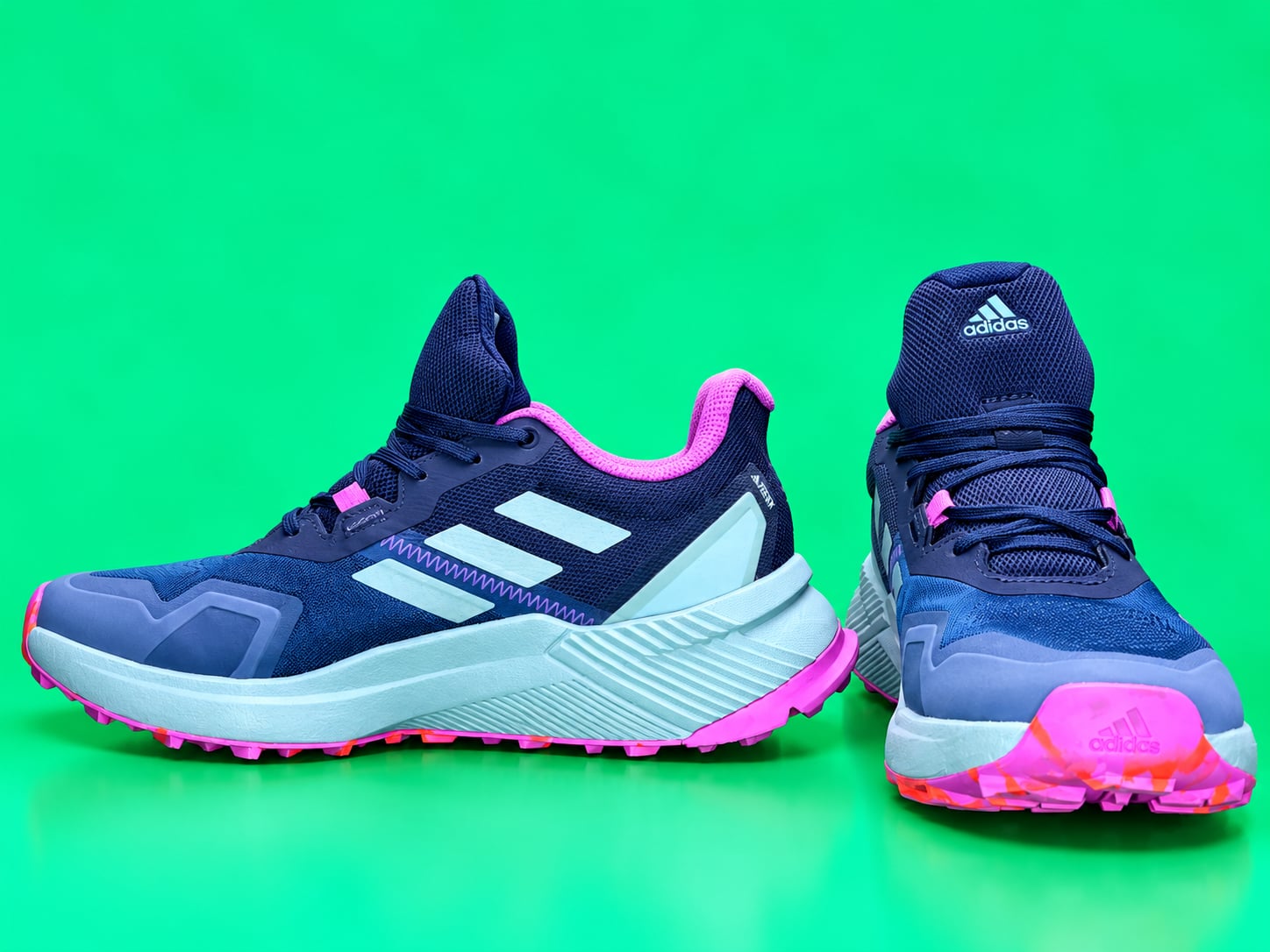 Adidas Terrex Soulstride Trail Running Shoes Blue Pink 3