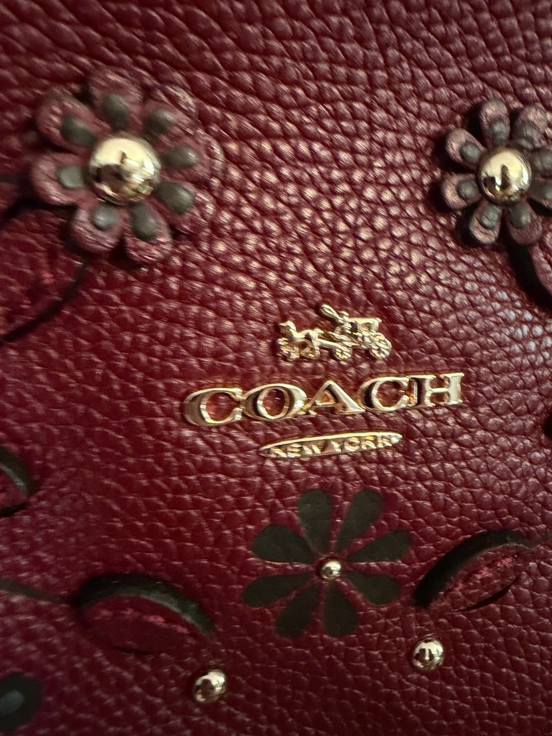 Coach Willow Floral Edie 31 Shoulder Bag Burgundy 3