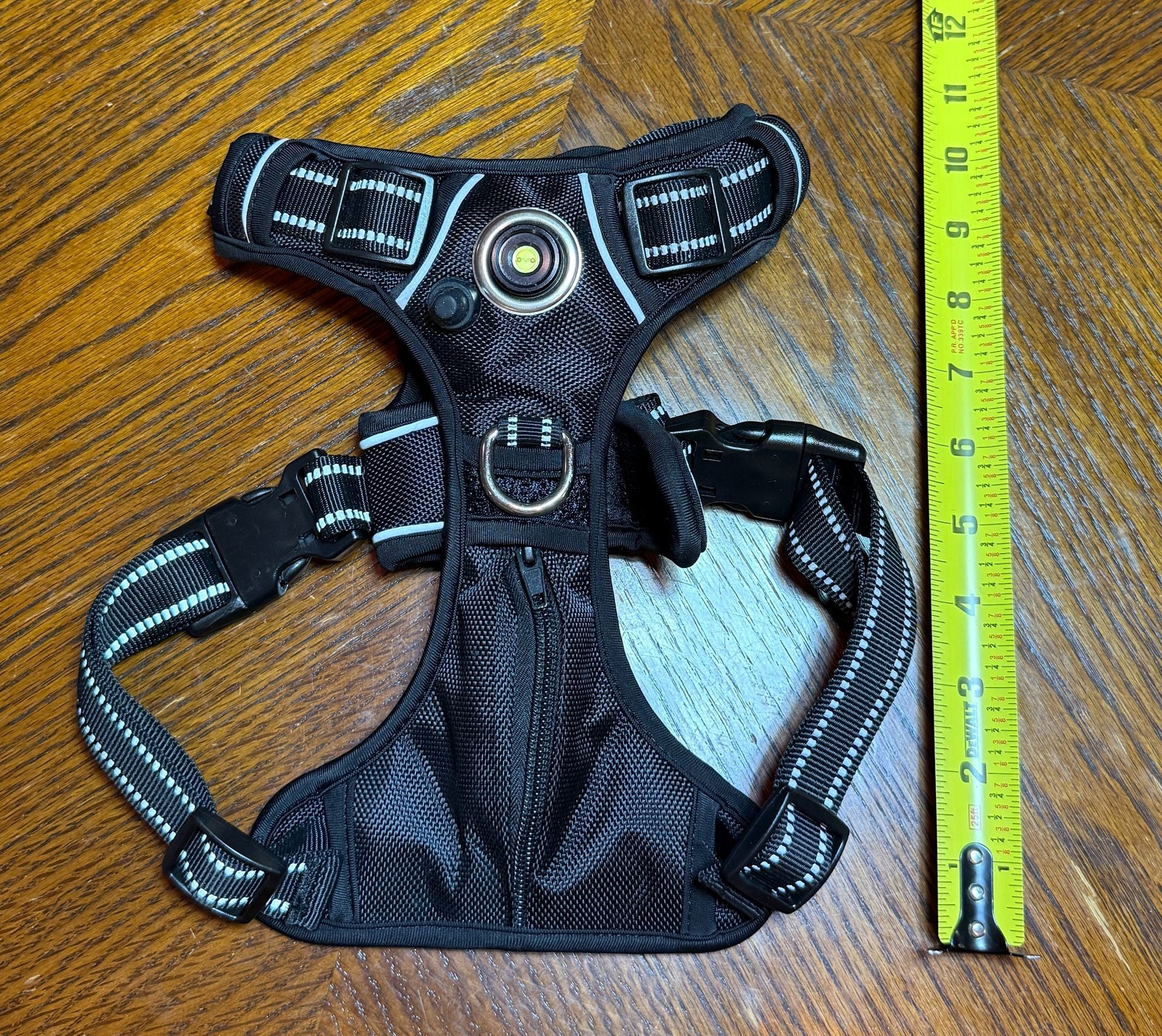 Headlight Harness LED Dog Harness Black Reflective 8