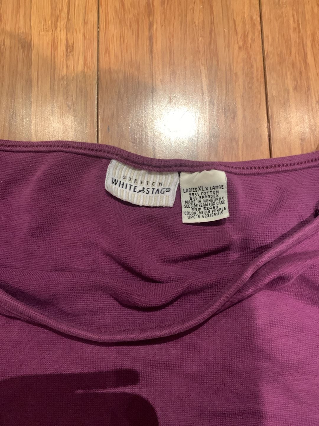 White Stag Tank Top Size XL Purple Square Neck Stretch Cotton 3
