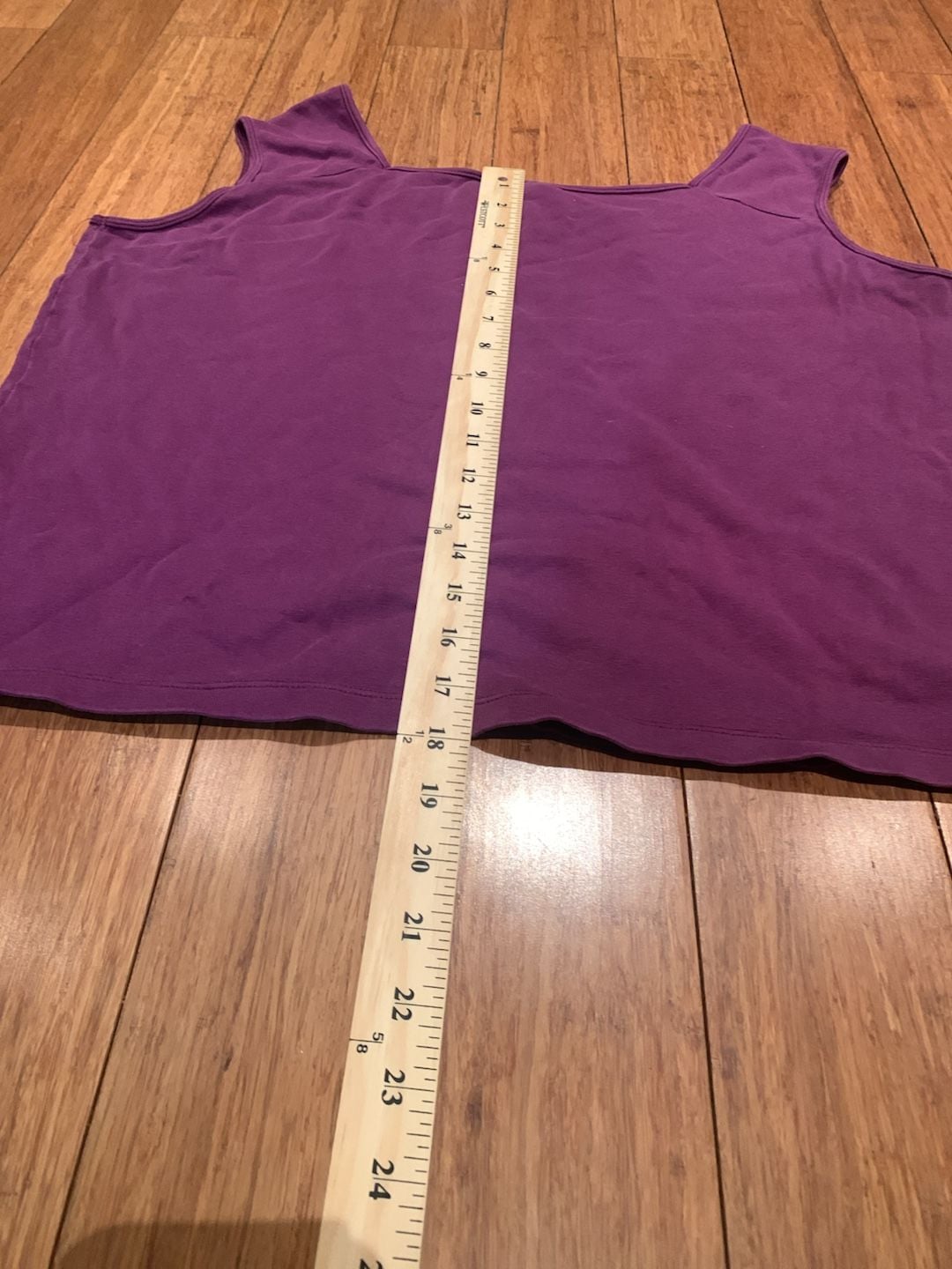 White Stag Tank Top Size XL Purple Square Neck Stretch Cotton 6