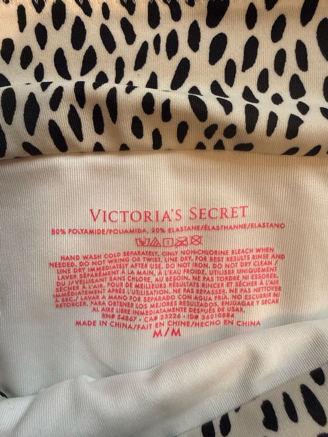 Victoria's Secret Bikini Set Size M Dalmatian Animal Print Bandeau 3