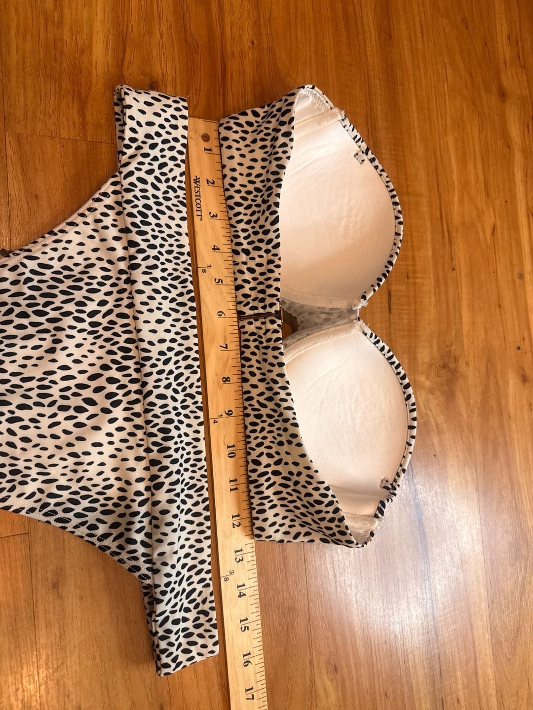 Victoria's Secret Bikini Set Size M Dalmatian Animal Print Bandeau 9