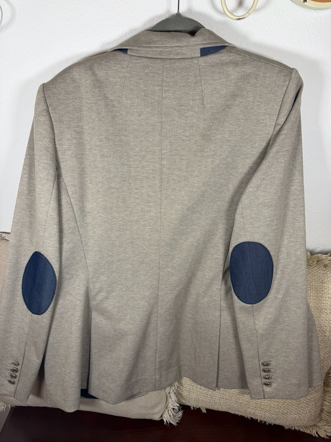 Tommy Hilfiger Blazer Size 16 Beige Herringbone 10