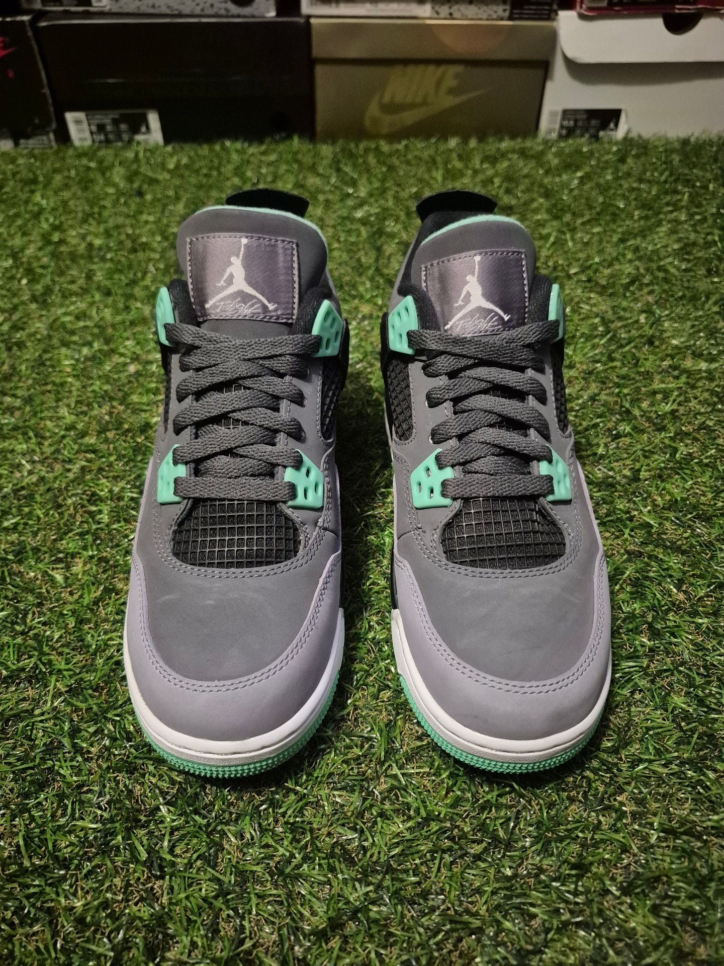 Nike Air Jordan 4 Retro Green Glow Sneakers 4