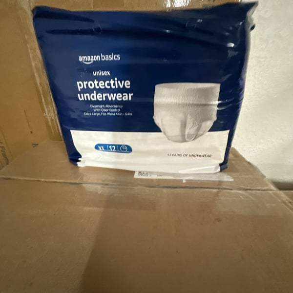 Amazon Basics Unisex Protective Underwear Size XL Overnight Absorbency 48ct