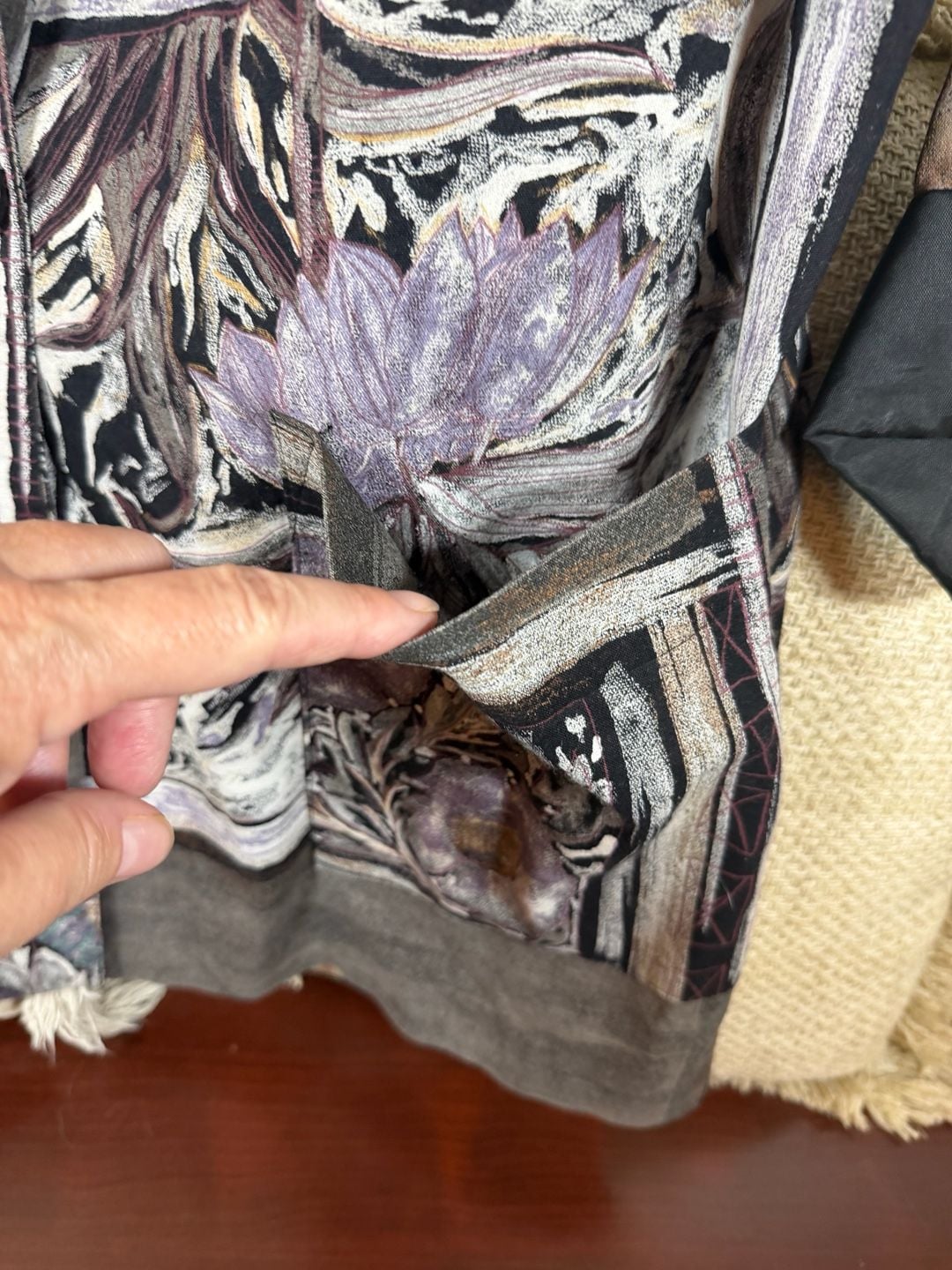 Kensington Square Vintage Abstract Art Floral Blazer Jacket 7