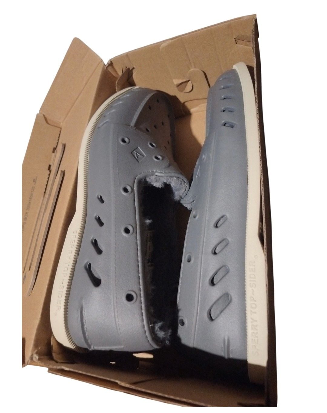 Sperry Authentic Original Float Cozy Boat Shoes Size 12 Grey 2